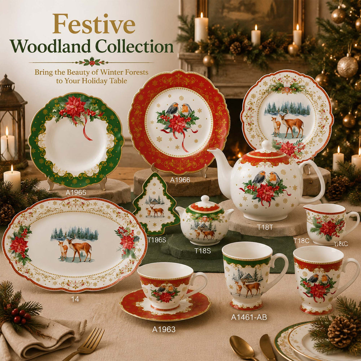 Boost Your Q4 Seasonal Revenue: Introducing the Festive Woodland Ceramic Collection