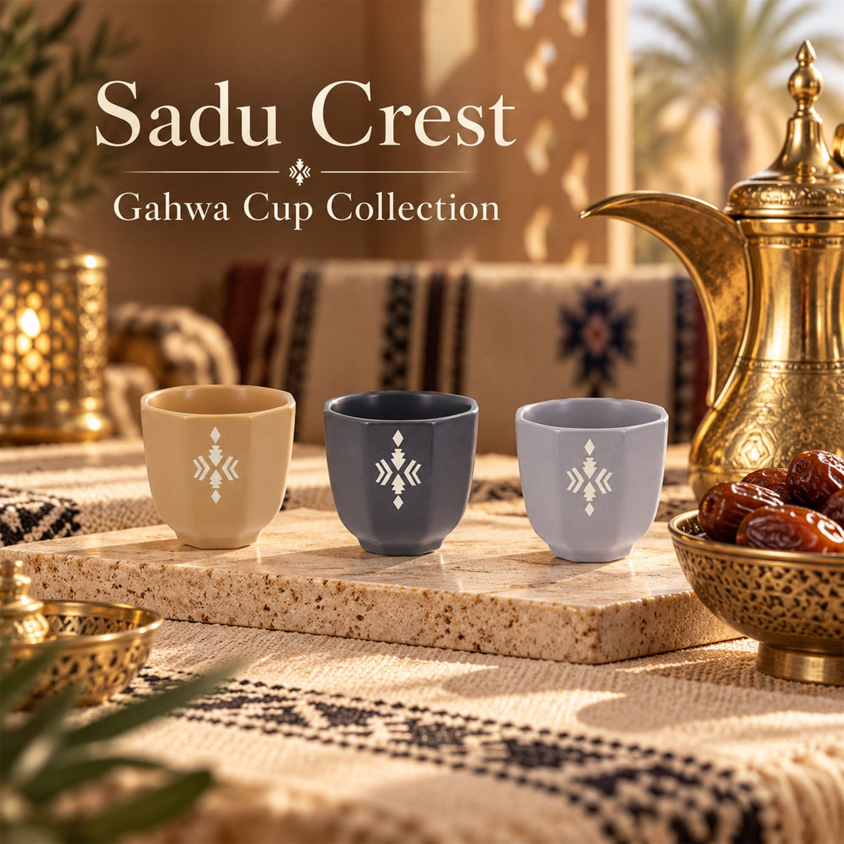 Custom Arabic Coffee Cups: How Can Brands Develop the Sadu Crest Gahwa Collection for Retail and Gifting?