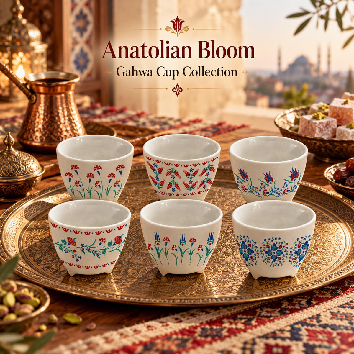 Custom Iznik-Inspired Gahwa Cups: How Can Brands Build a Coordinated Coffee and Gift Collection?