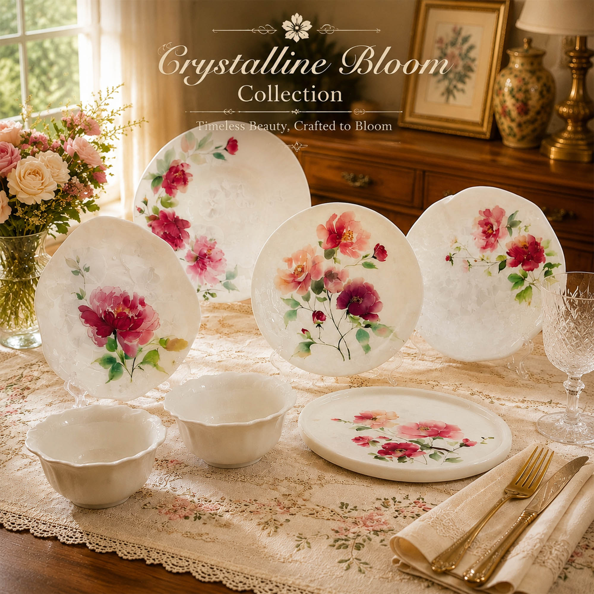 Donglin Homeware Crystalline Bloom Collection