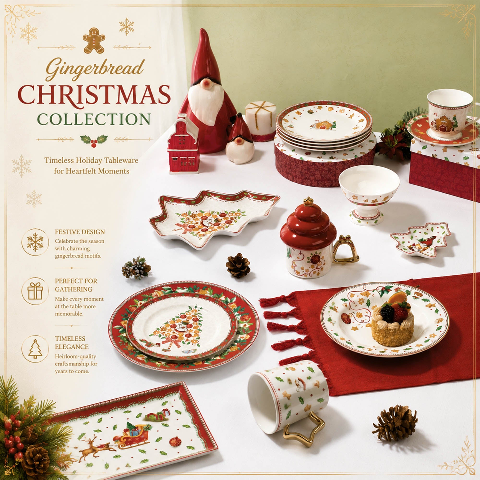Donglin Homeware Y6832 Gingerbread Christmas Collection