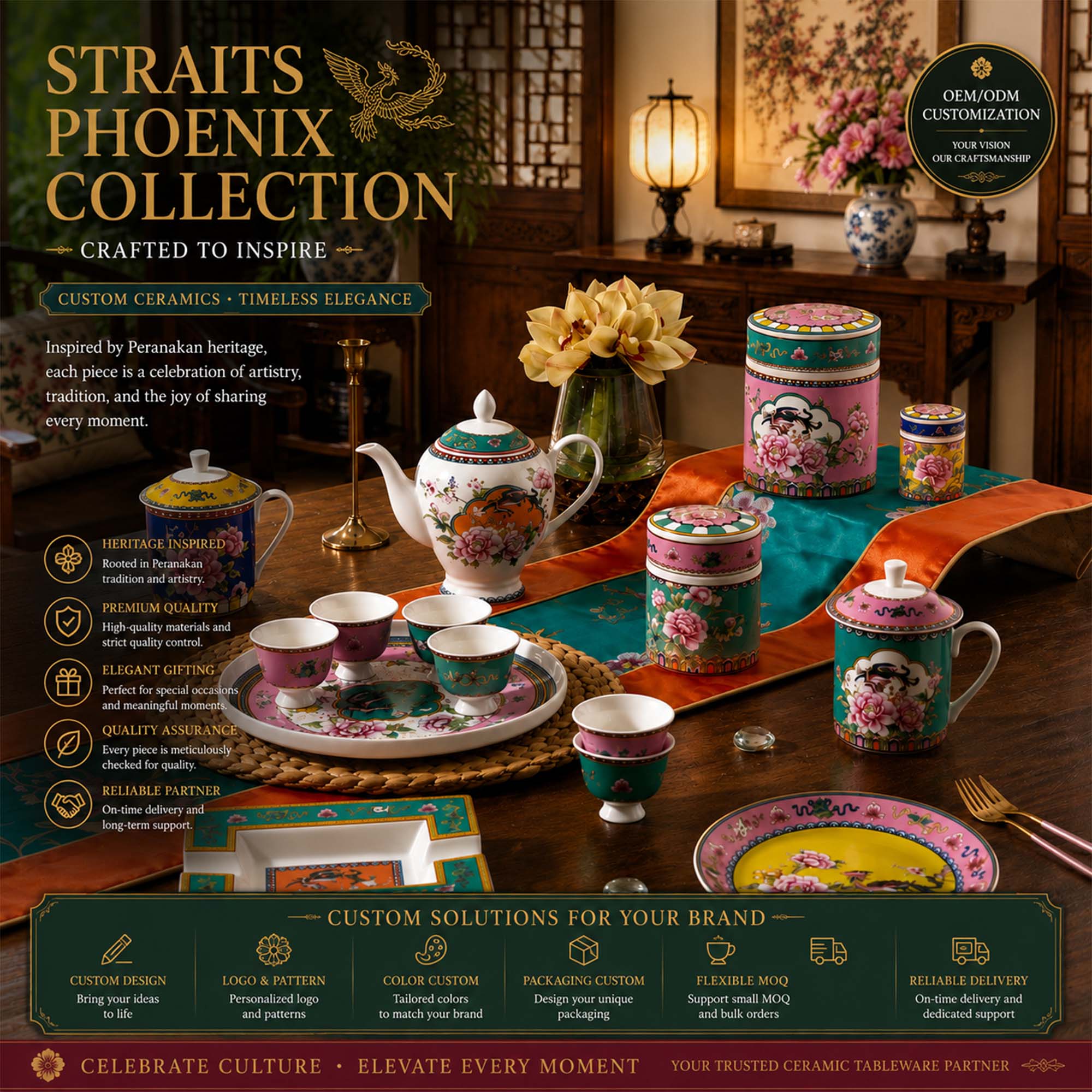 Donglin Homeware Straits Phoenix Collection Custom Service