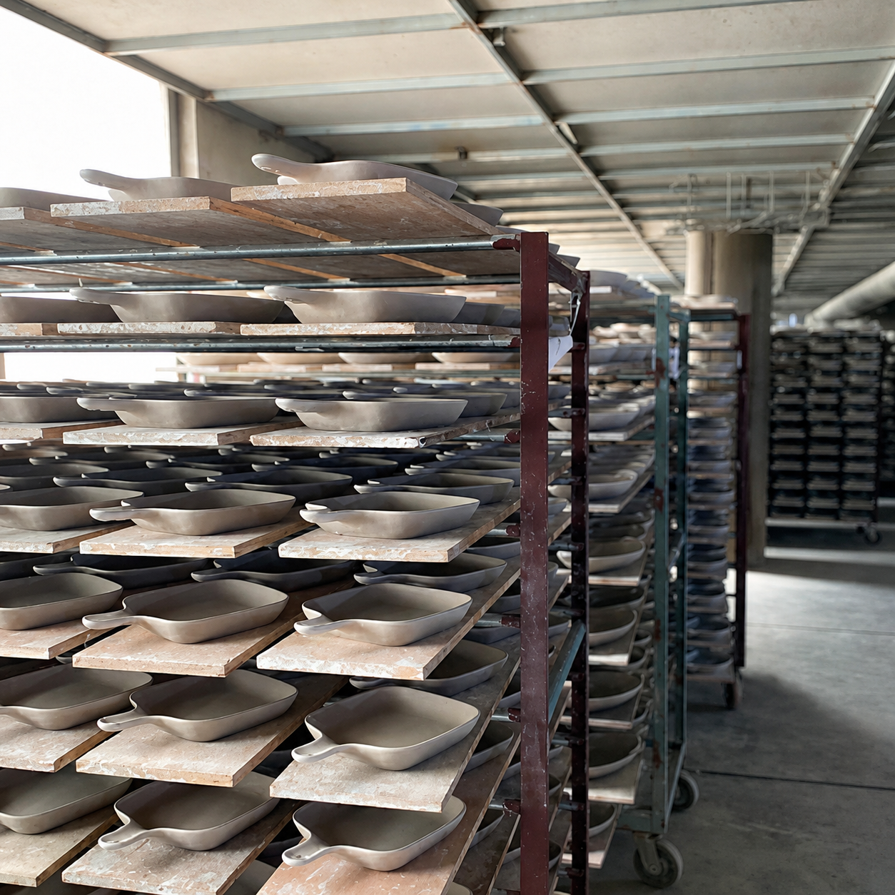 Donglin Homeware Ceramic Production Process - Green Body Drying