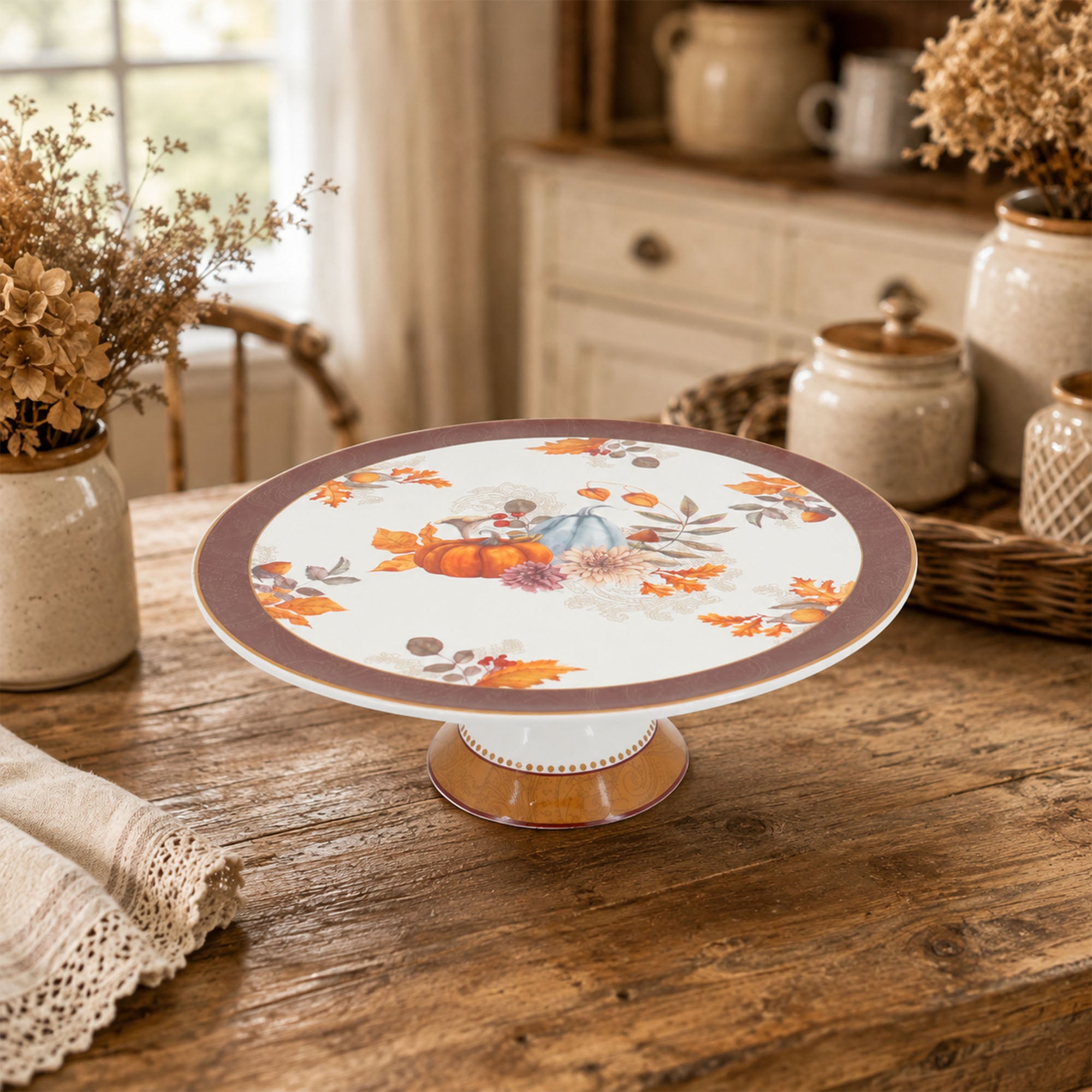 Donglin Homeware Autumn Bounty Collection Cake Stand