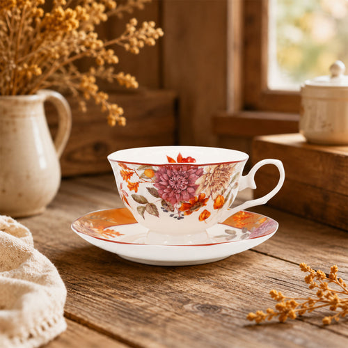 Donglin Homeware Autumn Bounty Collection Cup and Saucer 180cc