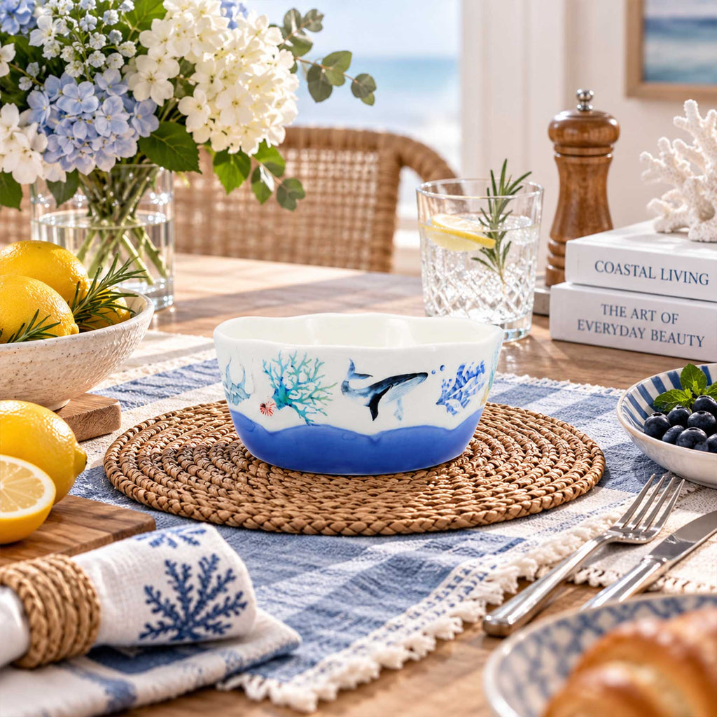 Donglin Homeware Azure Marine Collection Bowl 8-inch