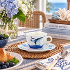 Donglin Homeware Azure Marine Collection Cup and Saucer 160cc
