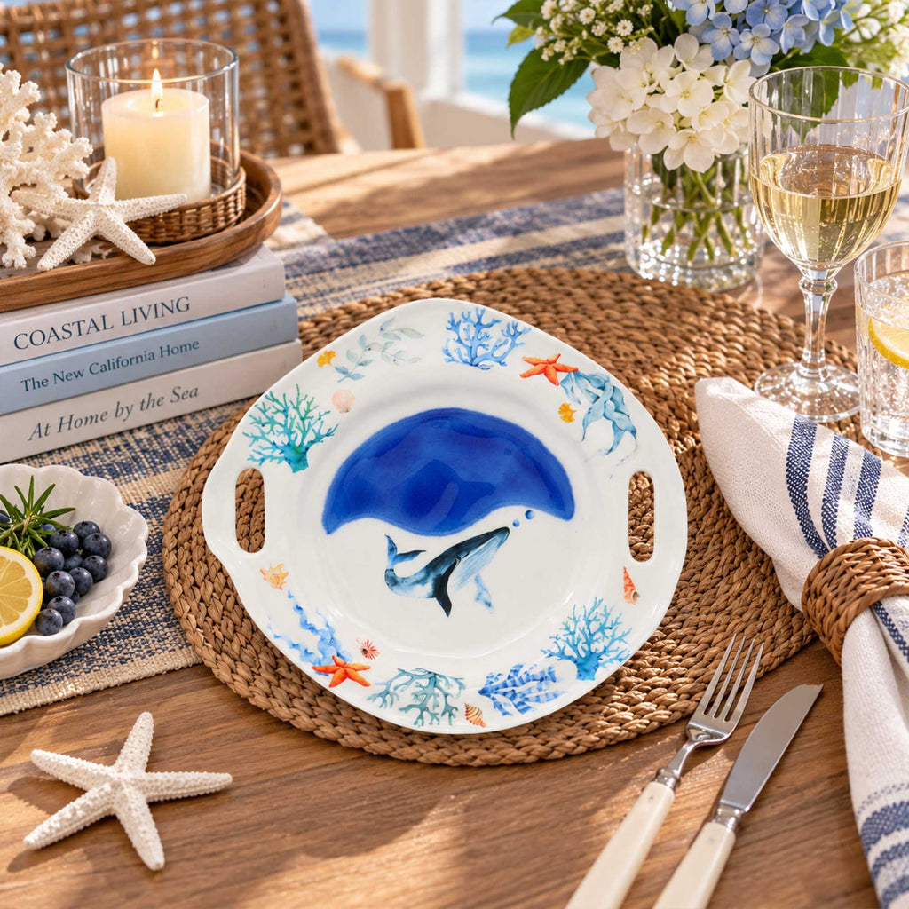 Donglin Homeware Azure Marine Collection Tray 10.75-inch