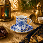 Donglin Homeware Azure Riviera Collection Espresso Cup and Saucer 80cc