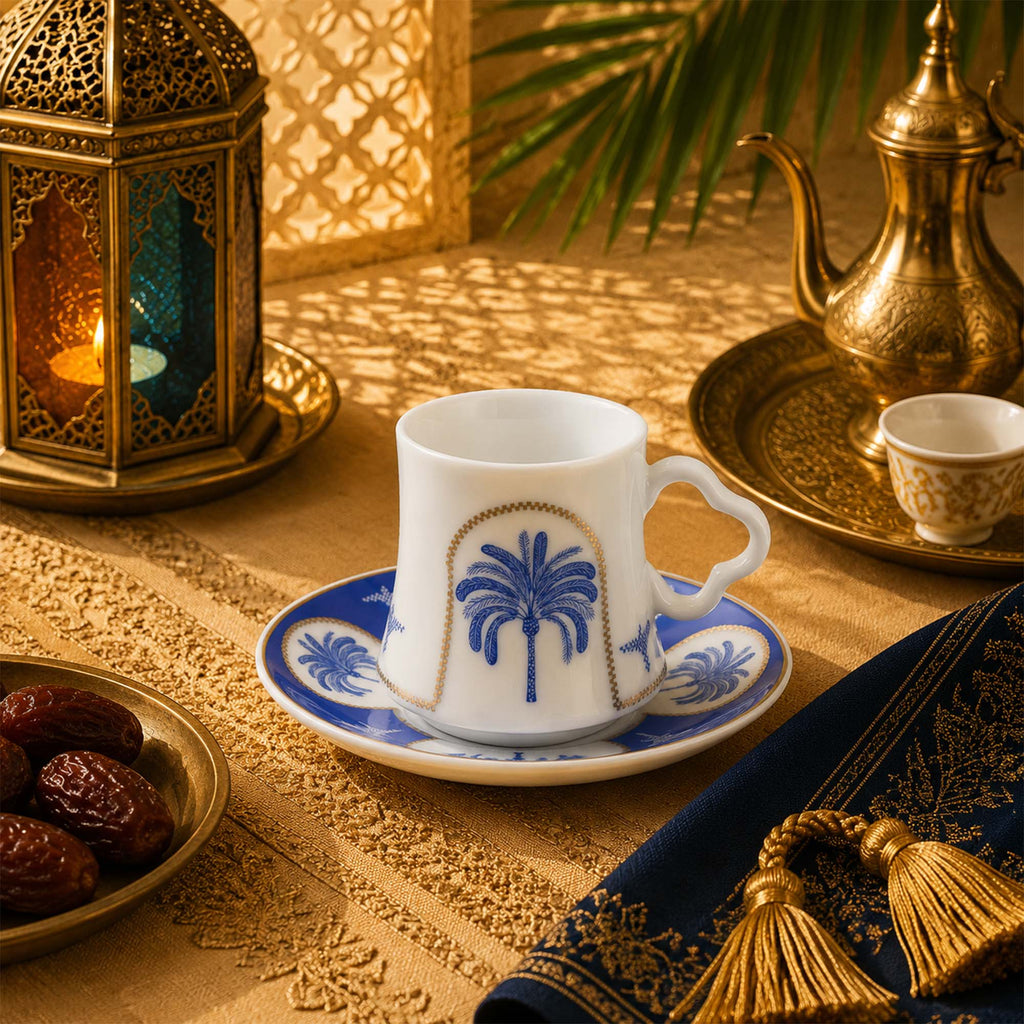 Donglin Homeware Azure Riviera Collection Espresso Cup and Saucer 80cc