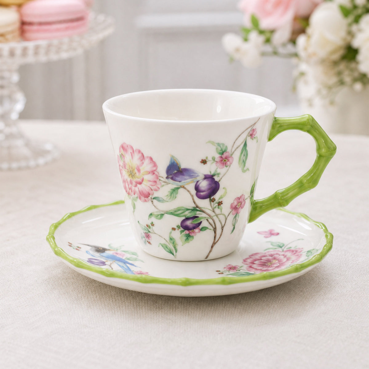 Donglin Homeware Bamboo Aviary Collection Cup and Saucer 220cc