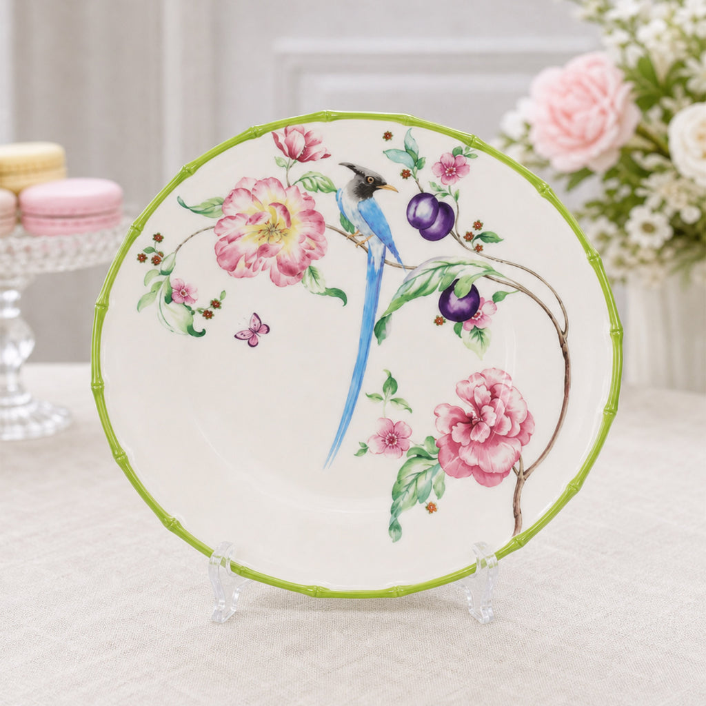 Donglin Homeware Bamboo Aviary Collection Dinner Plate 10.5-inch