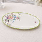 Donglin Homeware Bamboo Aviary Collection Oval Plate 13.5-inch