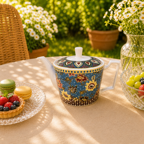 Donglin Homeware Batik Peranakan - Vintage Style Ceramic Teapot 1100cc