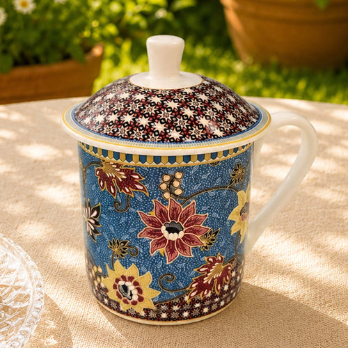 Batik Peranakan Lidded Cup 350cc
