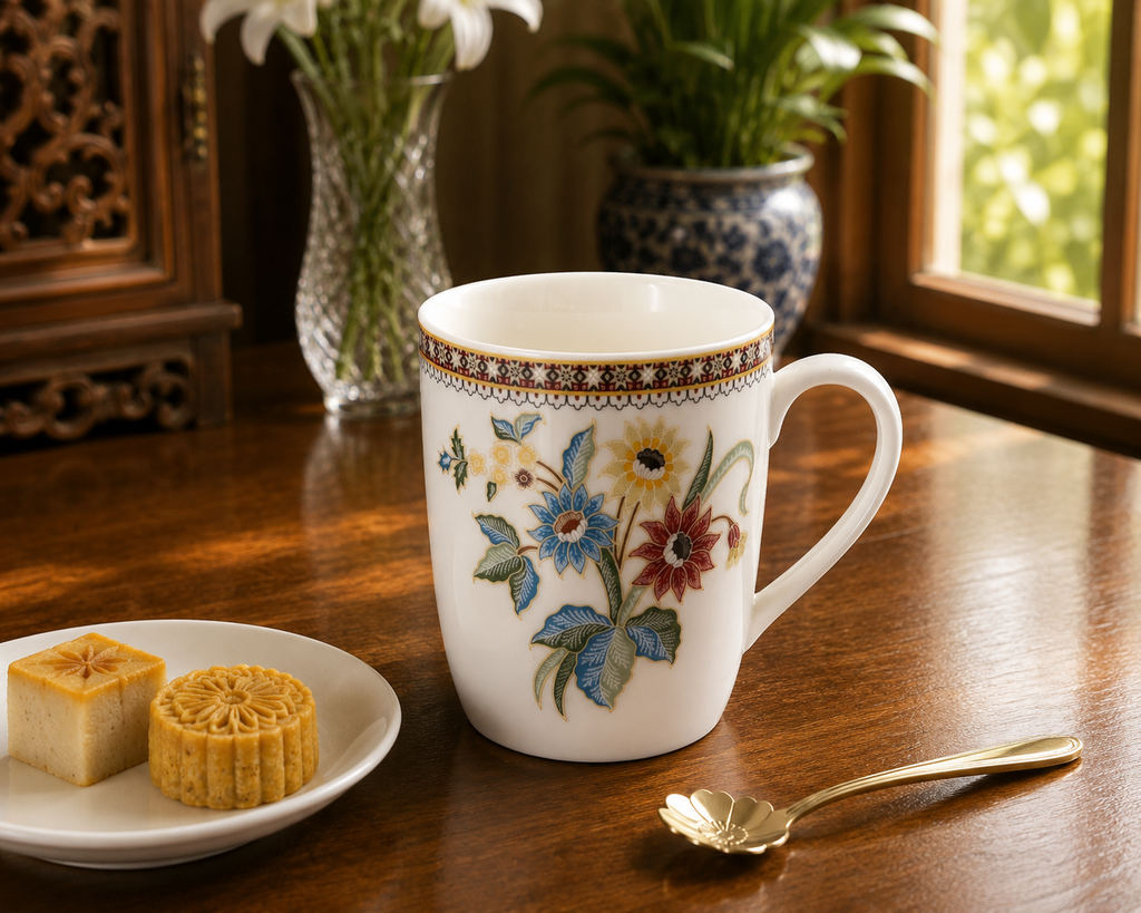 Donglin Homeware Batik Peranakan - Vintage Style Ceramic 350cc Mug