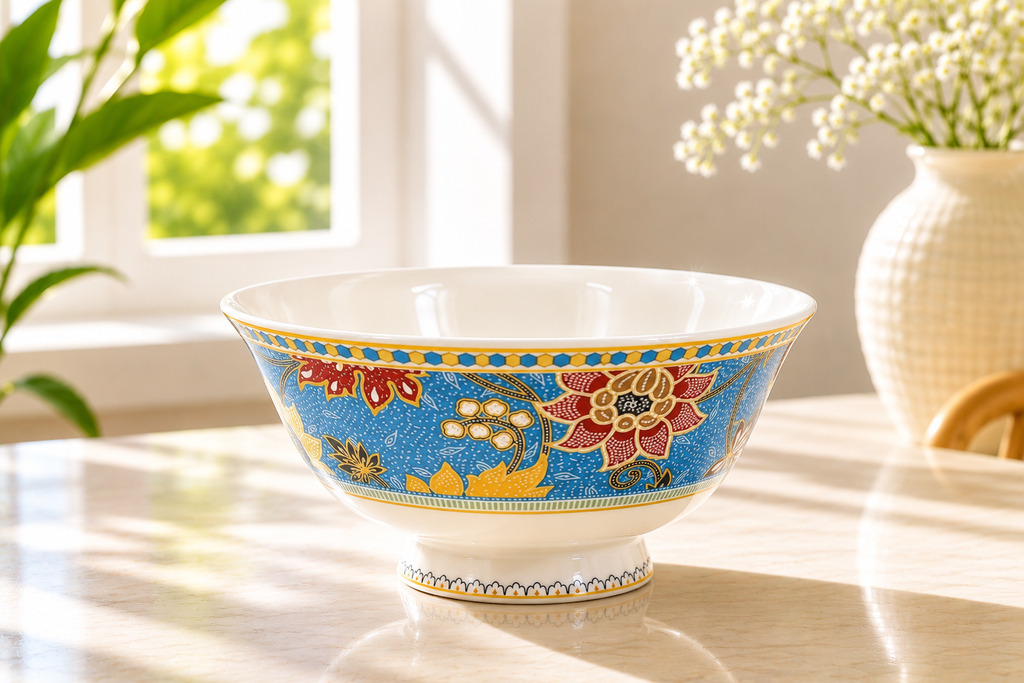 Donglin Homeware Batik Peranakan - Vintage Style Ceramic Bowl 4.75-inch