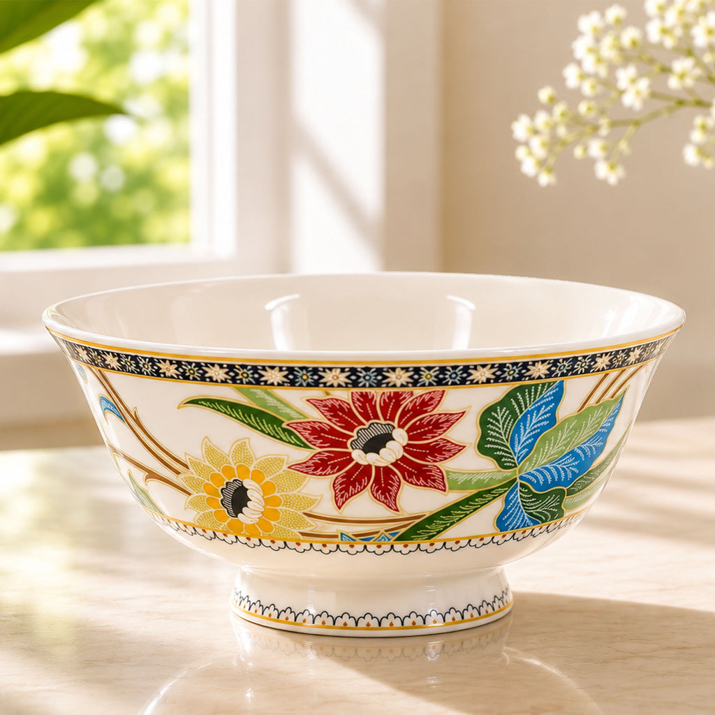 Donglin Homeware Batik Peranakan - Vintage Style Ceramic Bowl 4.75-inch