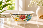 Donglin Homeware Batik Peranakan - Vintage Style Ceramic Bowl 4.75-inch