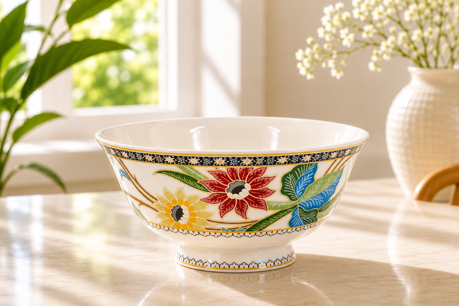 Donglin Homeware Batik Peranakan - Vintage Style Ceramic Bowl 4.75-inch