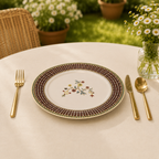 Donglin Homeware Batik Peranakan - Vintage Style Ceramic Dinner Plate 10.5-inch