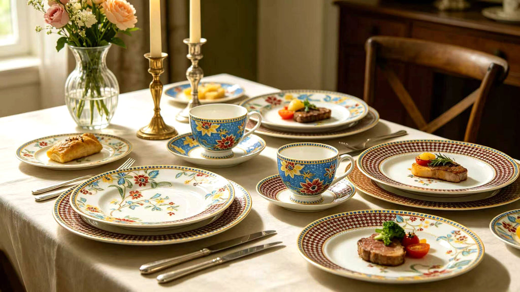Donglin Homeware Batik Peranakan - Vintage Style Ceramic Dinnerware Set