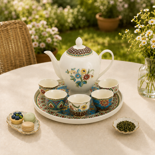 Donglin Homeware Batik Peranakan - Vintage Style Ceramic Tea Set