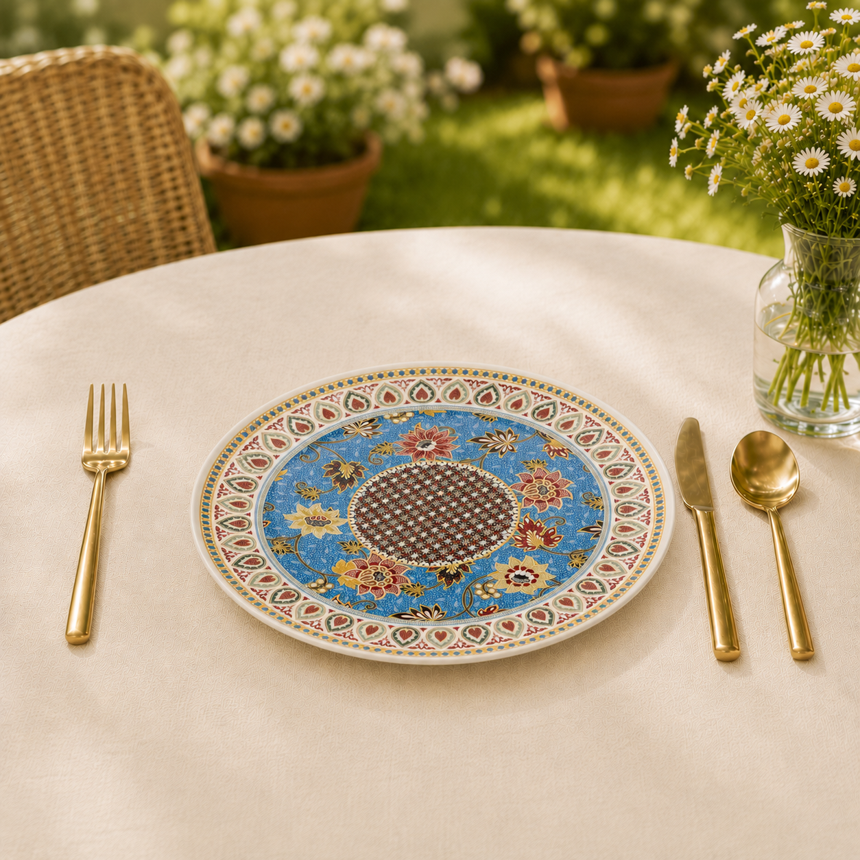 Donglin Homeware Batik Peranakan - Vintage Style Ceramic Tray 10.5-inch