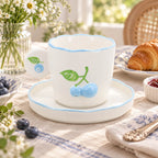 Dongling Homeware Blueberry Garden Collection Cup and Saucer 180cc