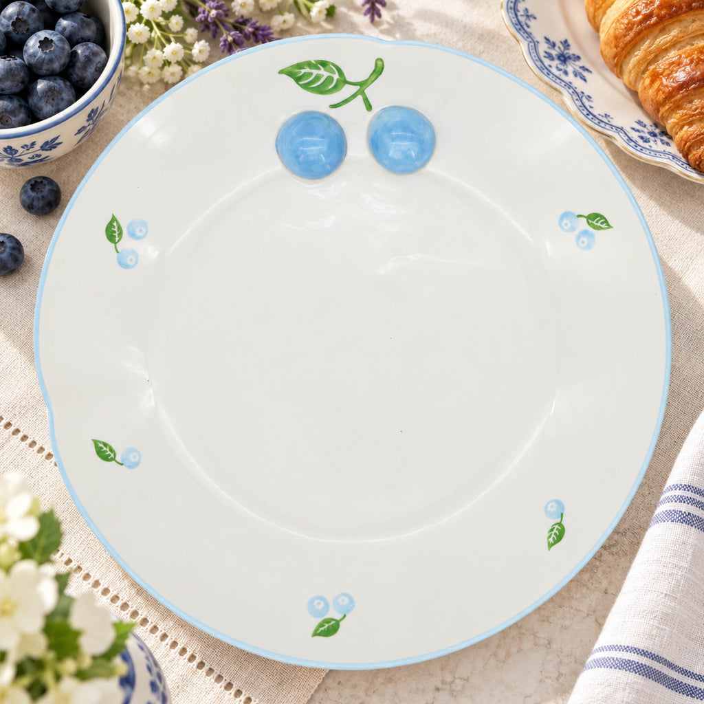 Donglin Homeware Blueberry Garden Collection Dinner Plate 12-inch
