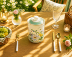 Donglin Homeware Botanical Floral - Nature Style Ceramic Canister 800ml