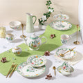 Dongin Homeware Botanical Floral - Nature Style Ceramic Dinnerware