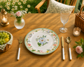 Donglin Homeware Botanical Floral Farmhouse Style Ceramic Dinner Plate 10.5-inch