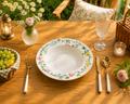 Donglin Homeware Botanical Floral Farmhouse Style Ceramic Soup Plate 8.5-inch