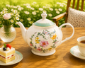 Donglin Homeware Botanical Floral Farmhouse Style Ceramic Teapot 1600cc