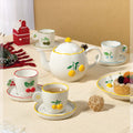 Donglin Homeware Christmas 3D Red Berry - Cartoon Style Ceramic Coffee Set