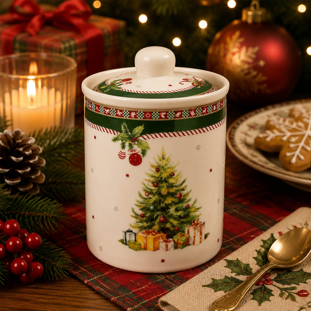 Donglin Homeware Christmas Woodland Collection Canister 800ml