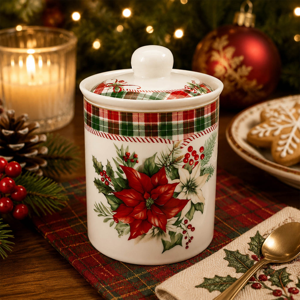Donglin Homeware Christmas Woodland Collection Canister 800ml