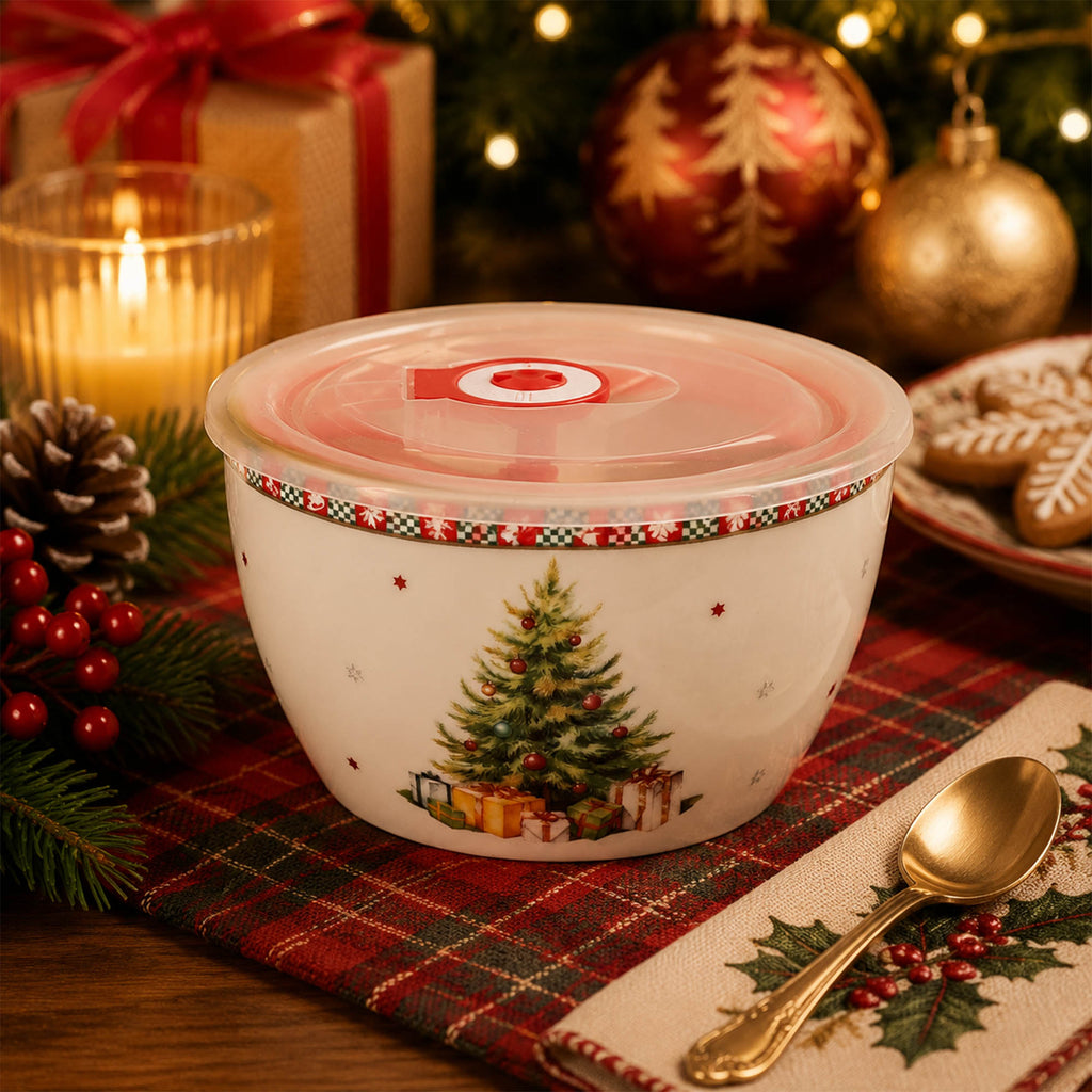 Donglin Homeware Christmas Woodland Collection Container 650ml