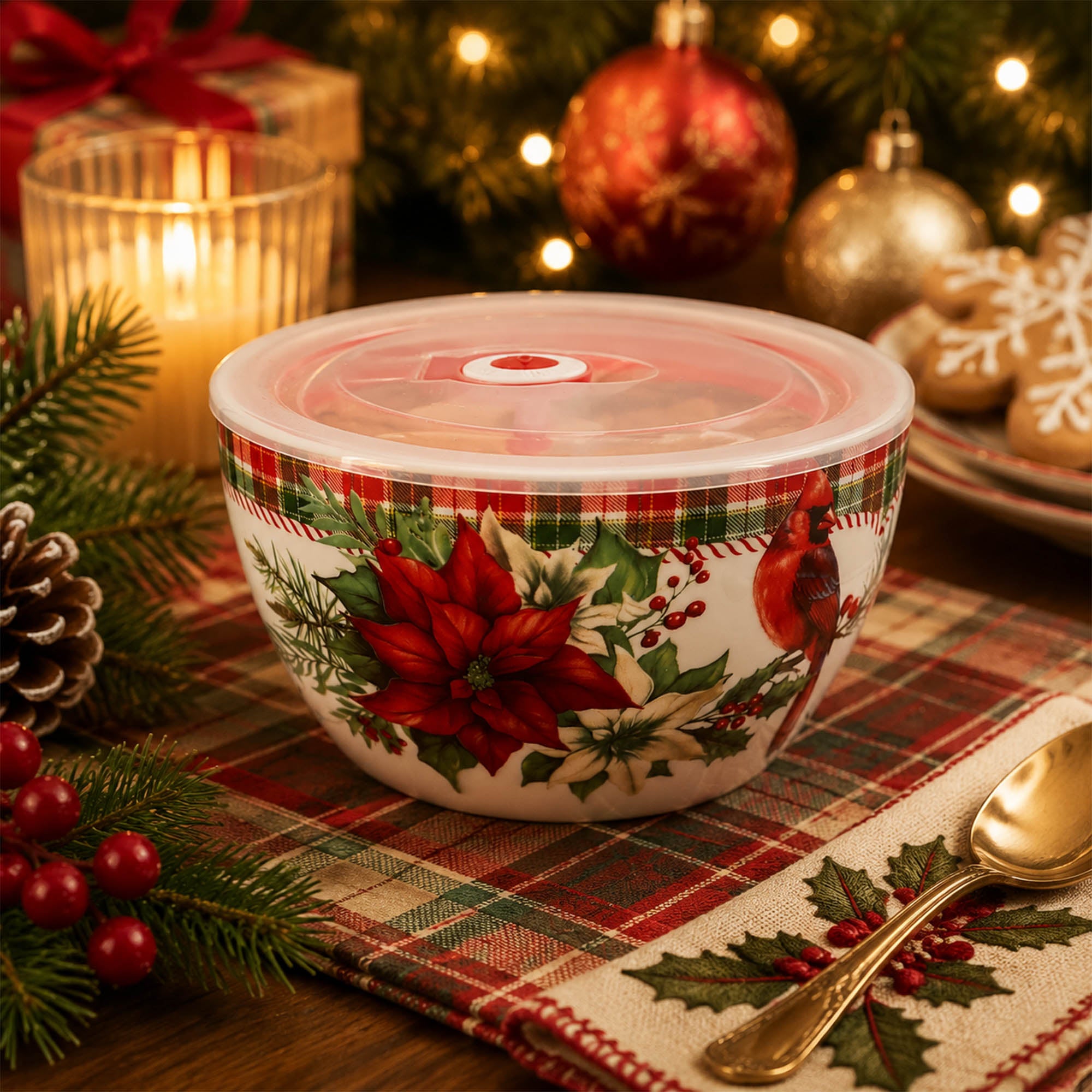 Donglin Homeware Christmas Woodland Collection Container 950ml