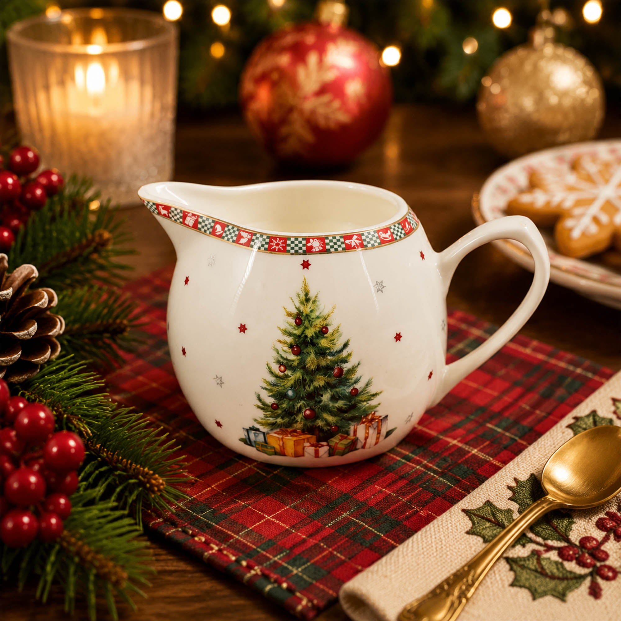 Donglin Homeware Christmas Woodland Collection Creamer 360cc