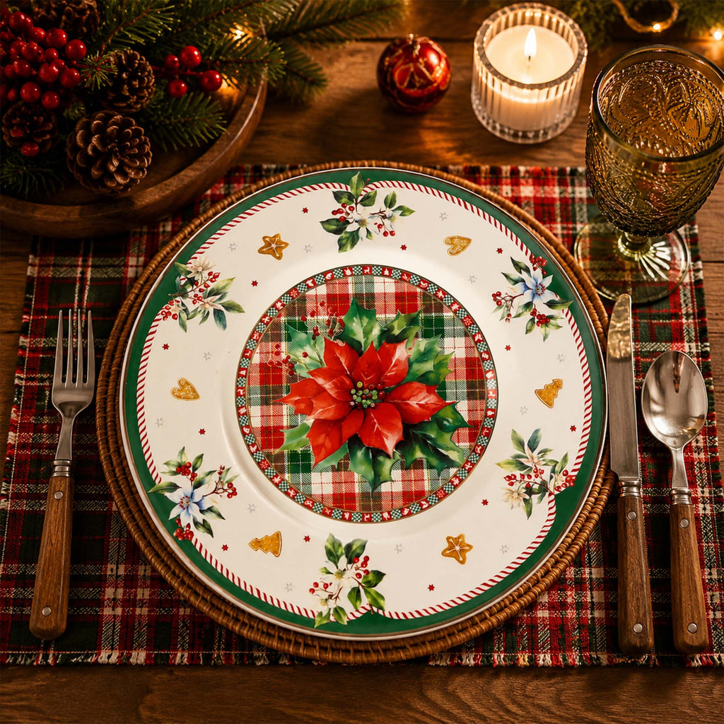Christmas Woodland Collection Dessert Plate 8-inch