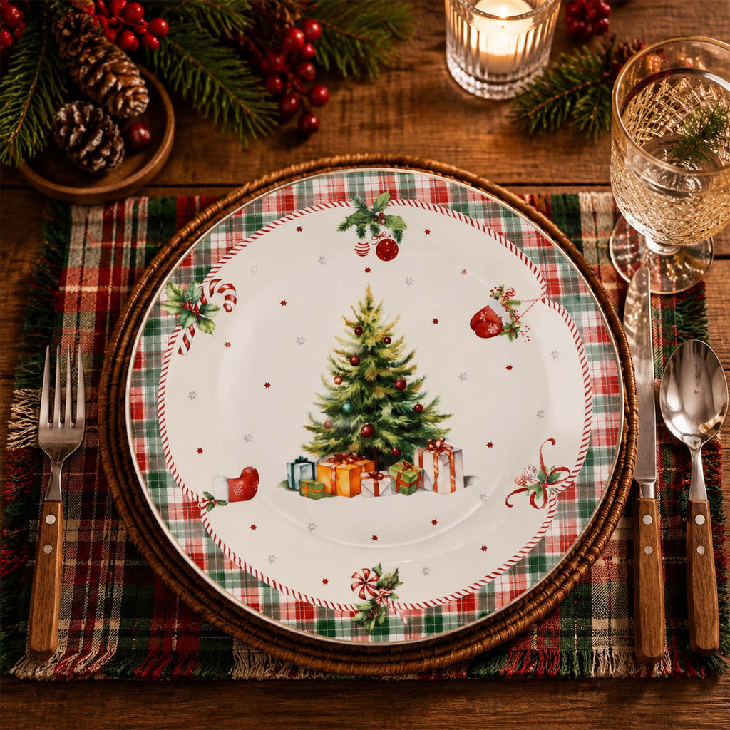 Christmas Woodland Collection Dessert Plate 8-inch