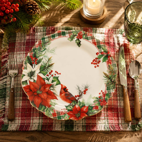 Donglin Homeware Weihnachtswaldsammlung Dinner Platte 10.5-inch