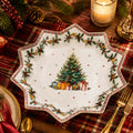 Donglin Homeware Christmas Woodland Collection Oval Plate 10-inch
