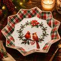 Donglin Homeware Christmas Woodland Collection Oval Plate 12-inch
