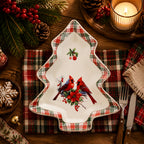 Donglin Homeware Christmas Woodland Collection Tree Shape Dish 29cm