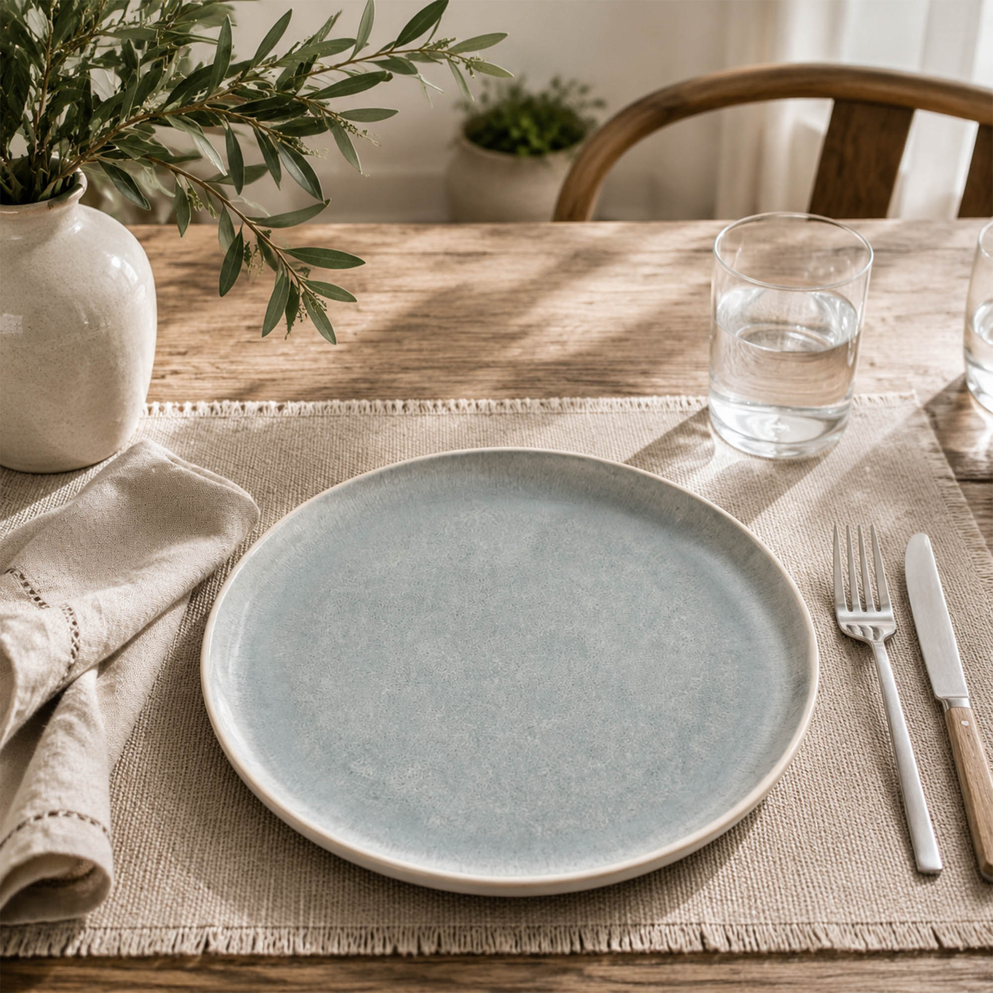 Donglin Homeware Coastal Mist Collection Dinner Plate 10.5-inch