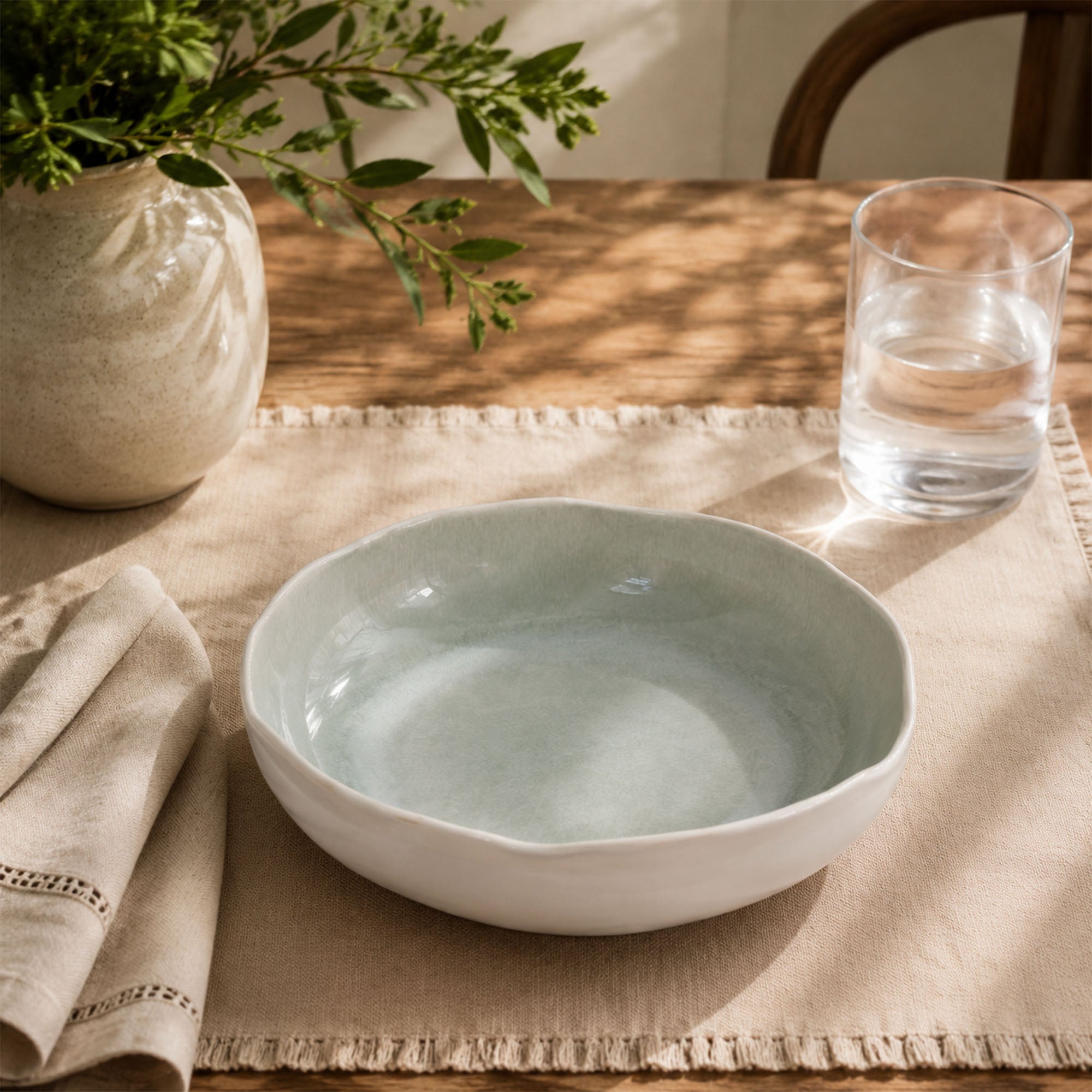 Donglin Homeware Coastal Mist Collection Serving Bowl 10-inch