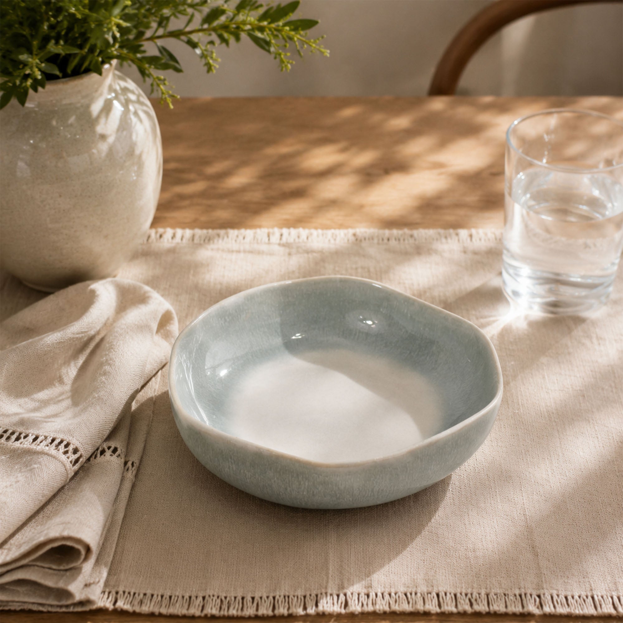 Donglin Homeware Coastal Mist Collection Soup Bowl 8-inch